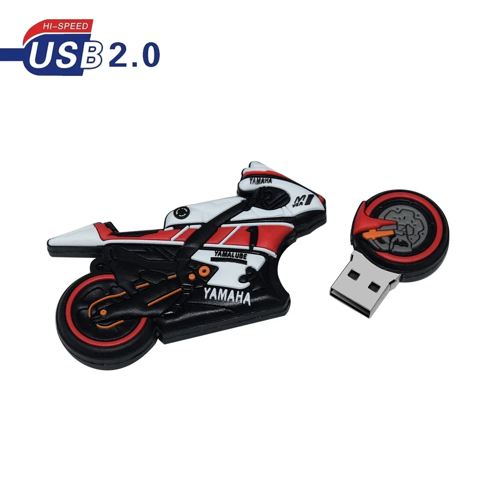 Unidad de bolígrafo para motocicleta con dibujos animados, 4GB, 8GB, 16GB, 32GB, 64GB, resistente al agua, regalo creativo, unidad Flash Usb2.0, memoria de 128GB para motocicleta