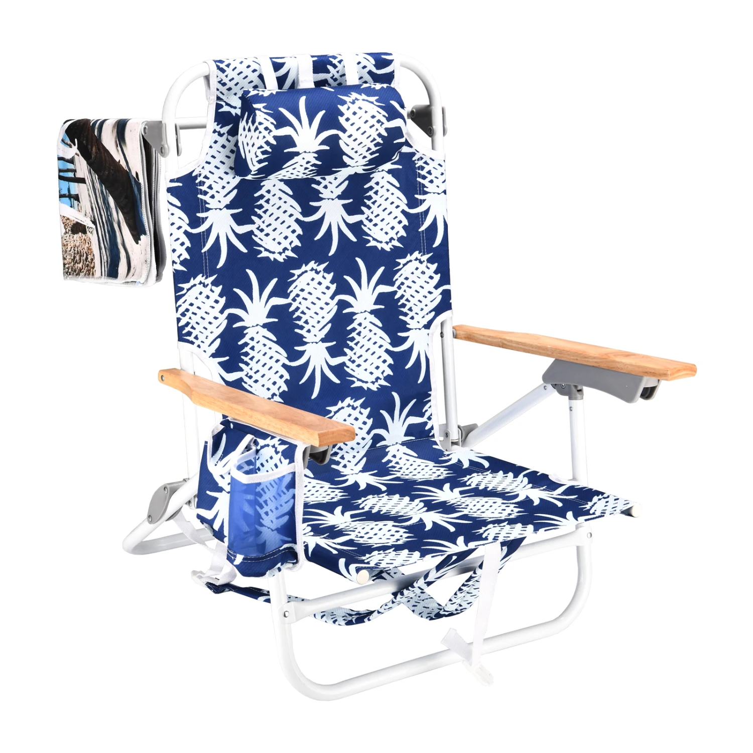 1PCS Backpack Beach Chairs for Adults Beach towel backpack beach chairs for adults 5 position chair with pouch folding lightweig