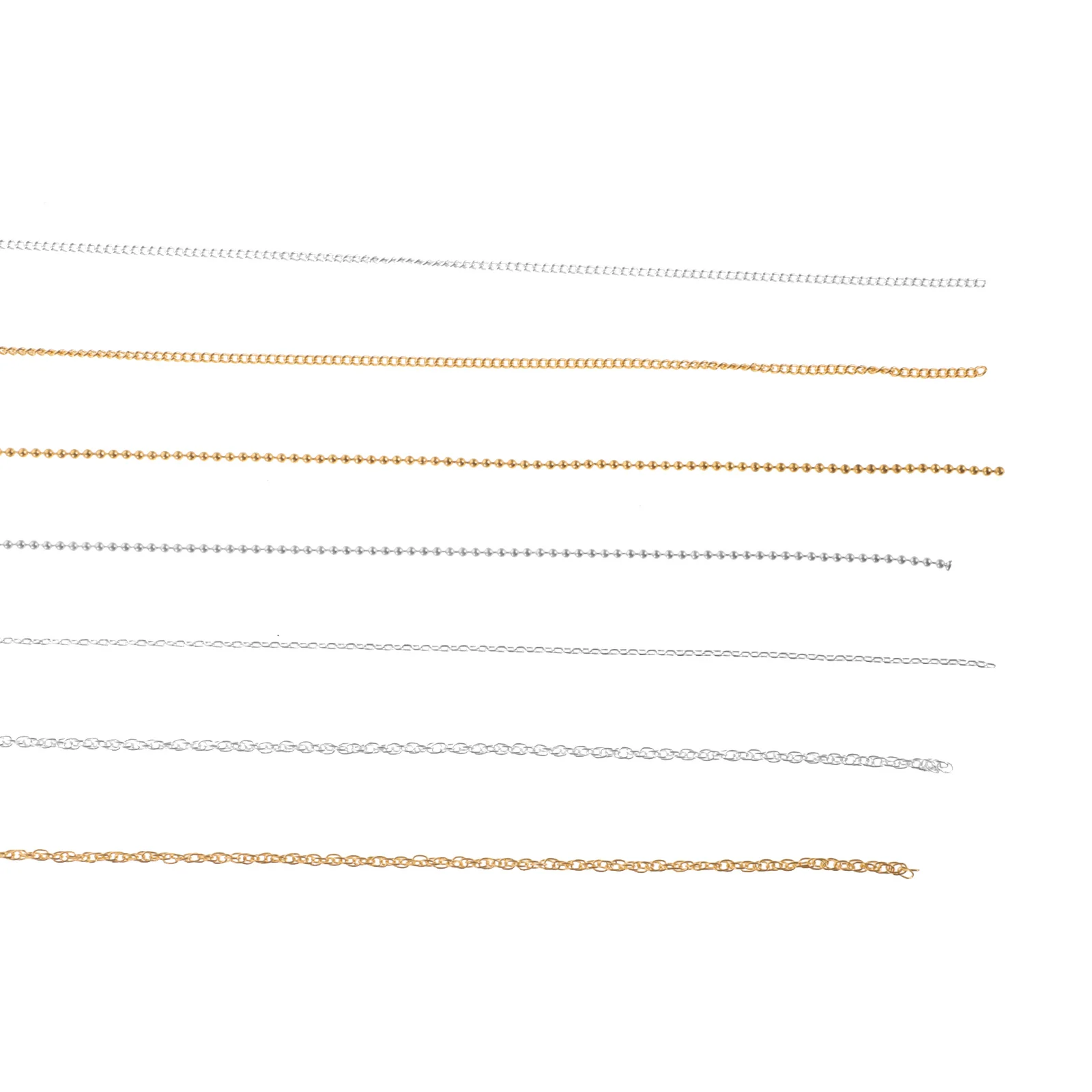 7 قطعة شرائط سلسلة للأظافر الاكريليك زخرفة المعادن تصميم سلسلة دائم لتقوم بها بنفسك مسمار ديكور فني مانيكير اكسسوارات مجوهرات أظافر #1