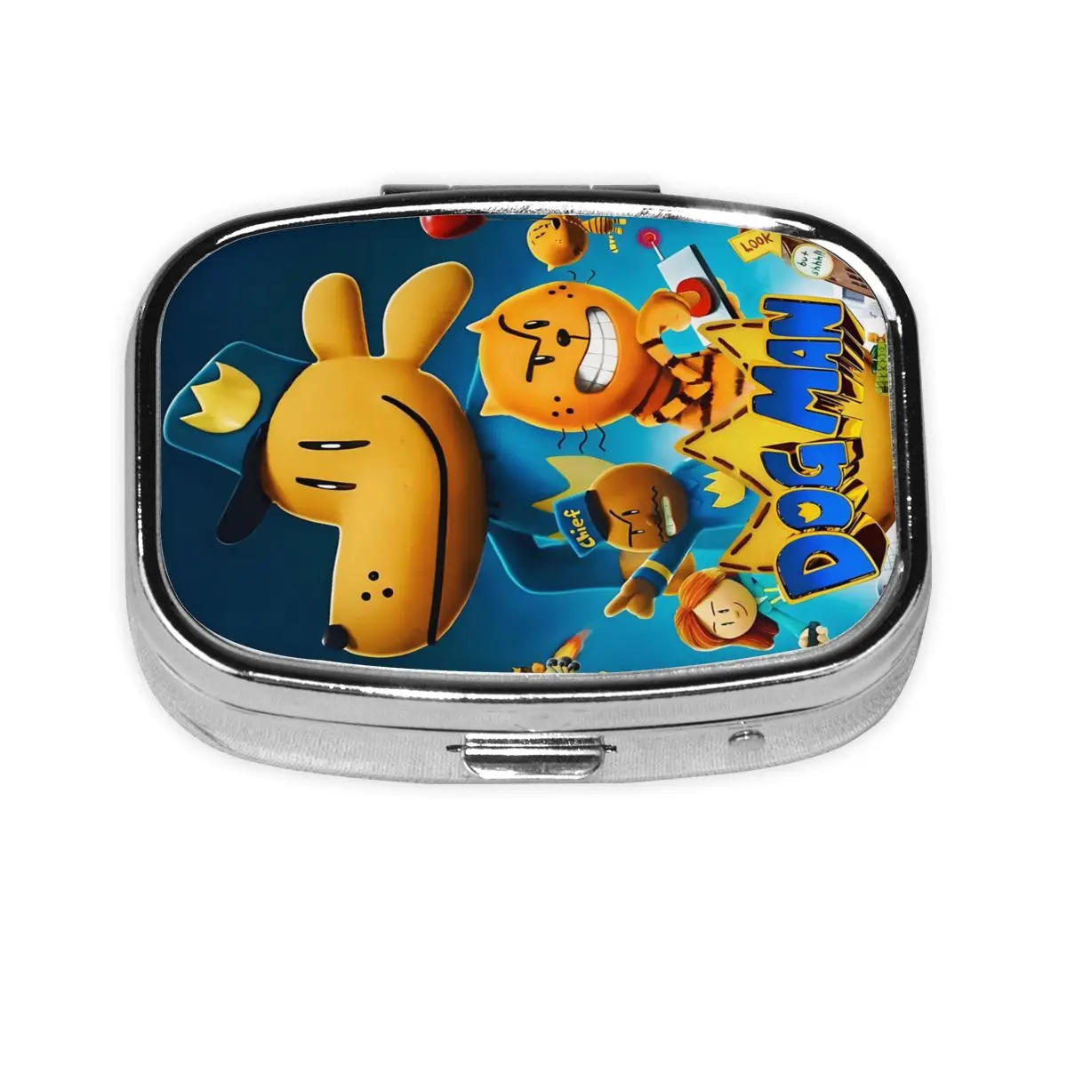 

Personalized D-Dogs Square Pills Box Adorable Cartoon Movie Mini Metal Pill Container Medicine Box Dispenser