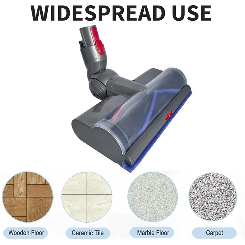 

FGGS-Electric Floor Brush Head For Dyson V7 V8 V10 V11 V15 G5 Vacuum Attachment With LED Dust Lights For Floor Cleaner