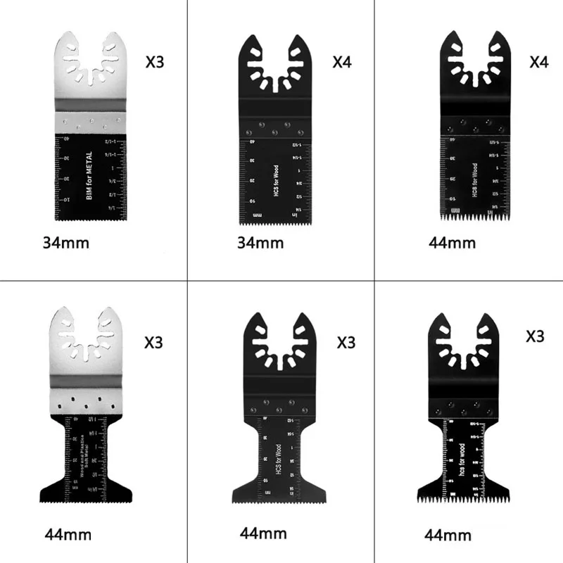 범용 멀티 툴 하이브리드 진동 톱날 키트, 샌딩 그라인딩 목재 플라스틱 금속 절단용, 20 개