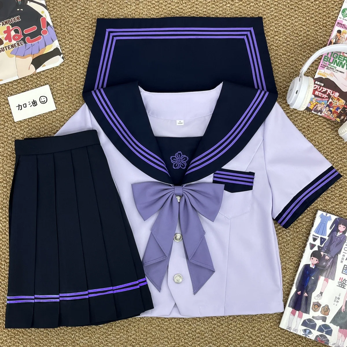 japanese-style-lavender-sailor-suit-jk-uniformhigh-waist-slim-skirt-set-school-outfit-for-graduation-photo-daily-casual-wear