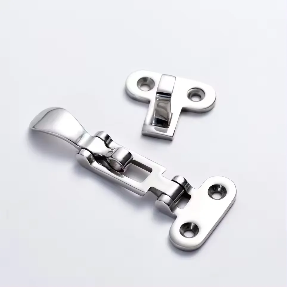 1/2 Pcs 316 Stainless Steel Marine Lock Hardware Down Clamp Latches Boat Hasp Anti-Rattle RV Door Buckle For Yacht Accessories