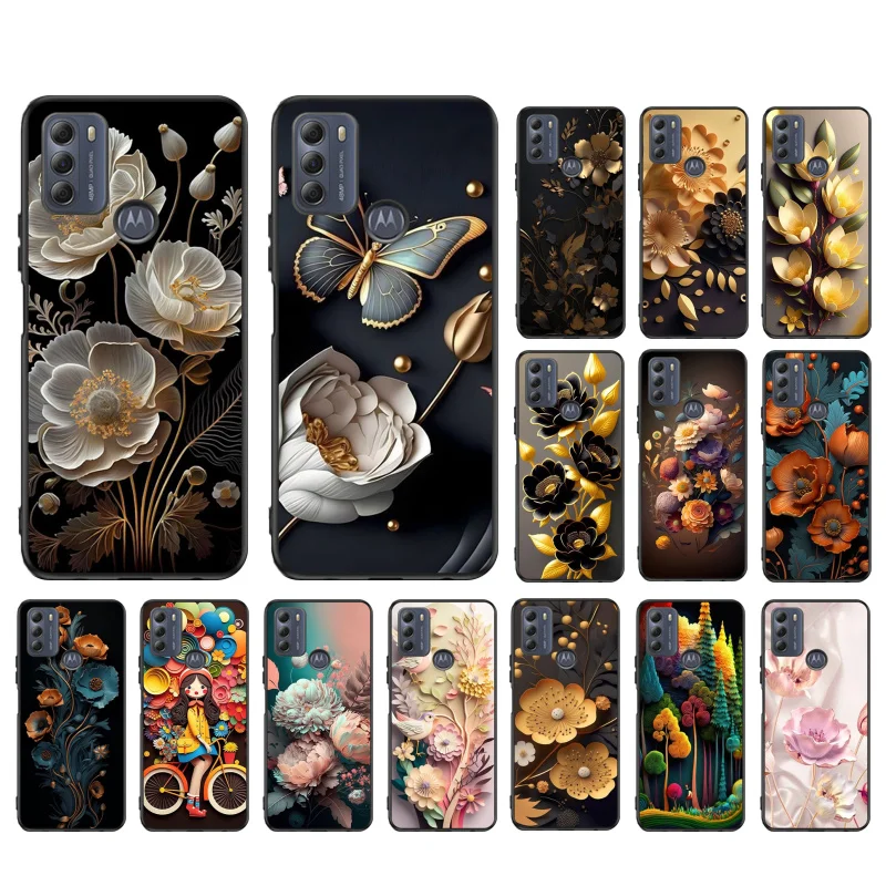 Flower Tree Girl Phone Case For Moto E32 E32S E20 E40 E7 Plus Edge 40 30 Ultra Neo 20 lite G13 G9Plus GPure GStylus