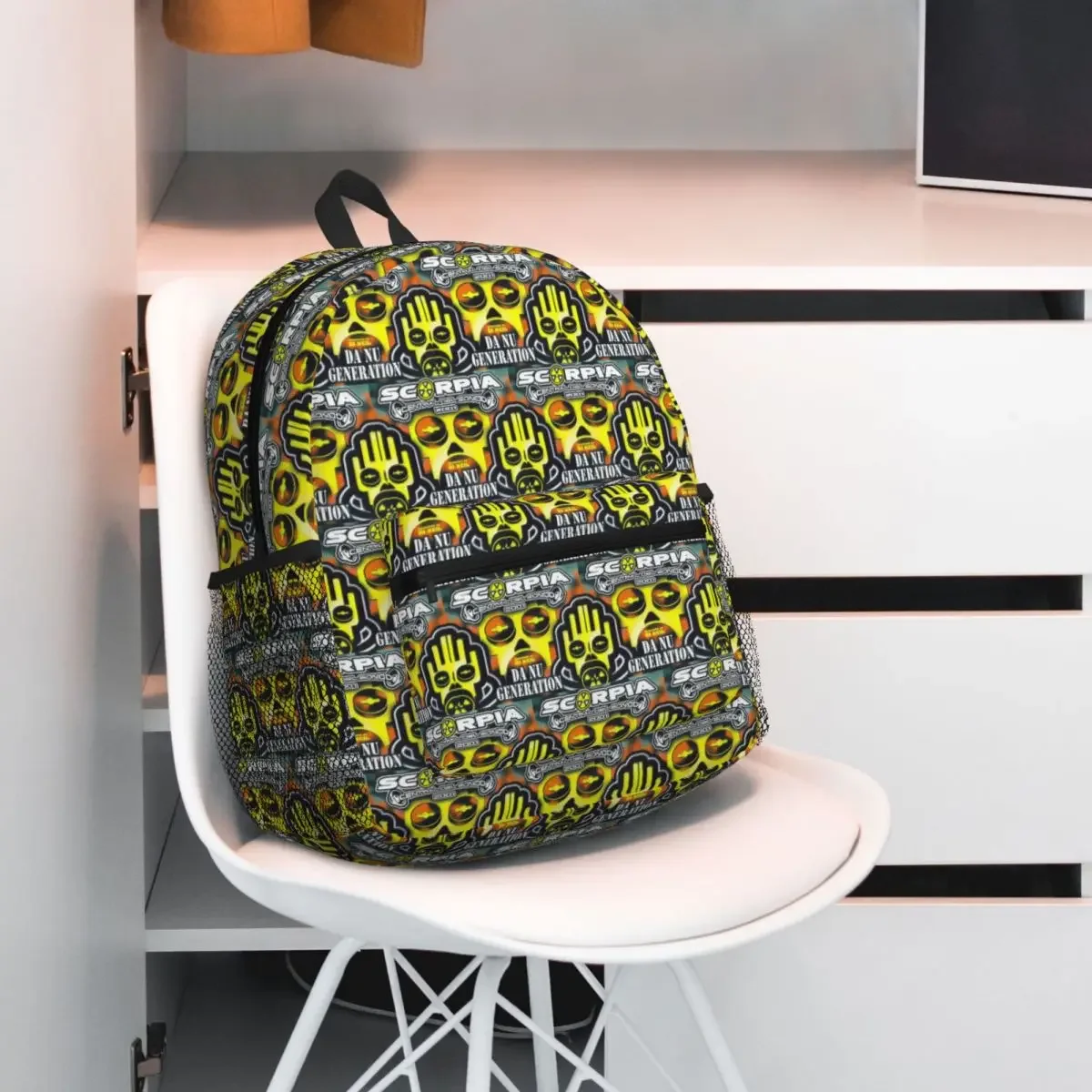 Scorpia Central Del Sonido Student Backpack School Bag Hiking Travel Daypack for Boys Girls Fashion Bookbag Shoulder Bags