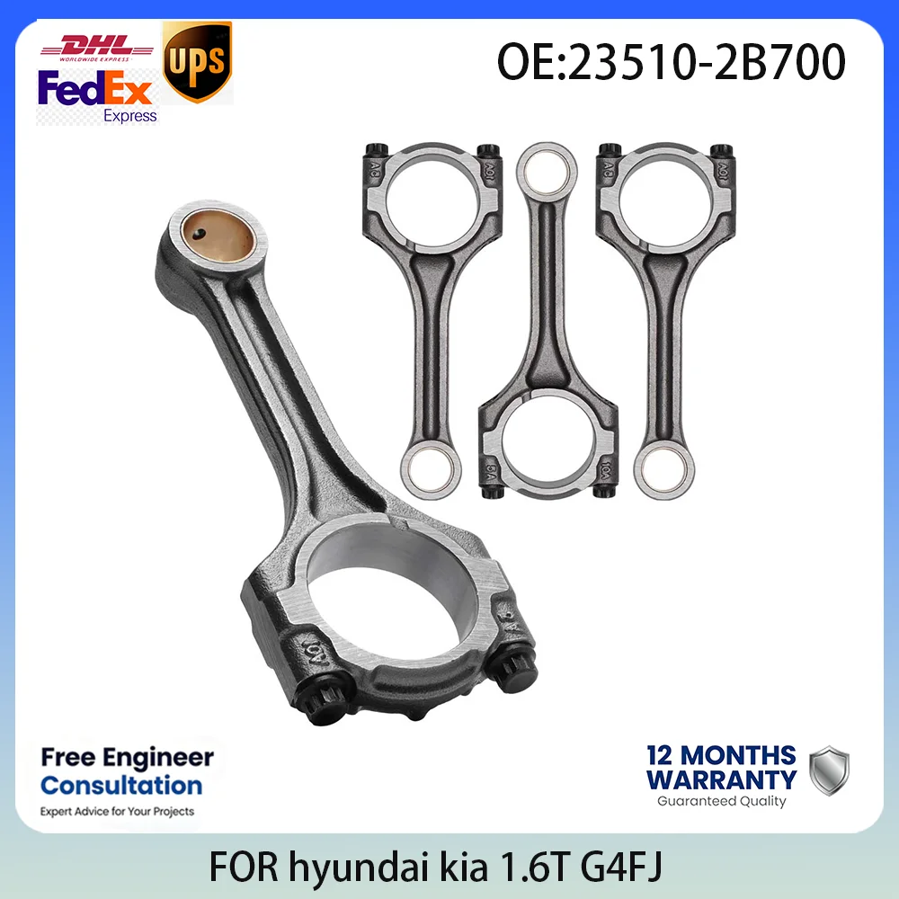 G4FJ Engine Connecting Rod For HYUNDAI ELANTRA i30 KONA TUCSON KIA PROCEED SOUL SPORTAGE 1.6L 1.6 L T L4 GAS 12-23 23510-2B700