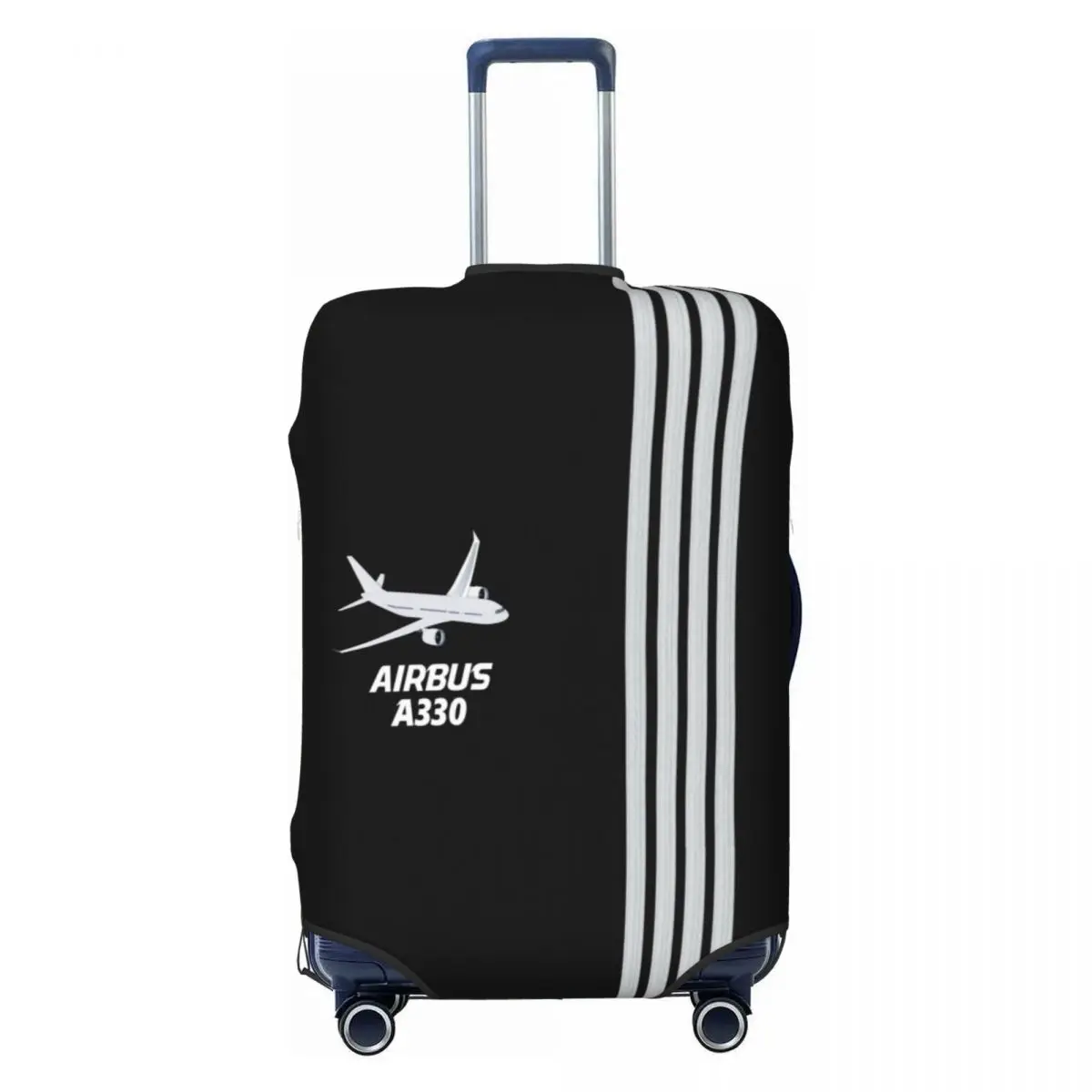 

Custom Airbus A330 Captain Stripes Luggage Cover Protector Washable Pilot Aviation Aviator Airplane Travel Suitcase Covers