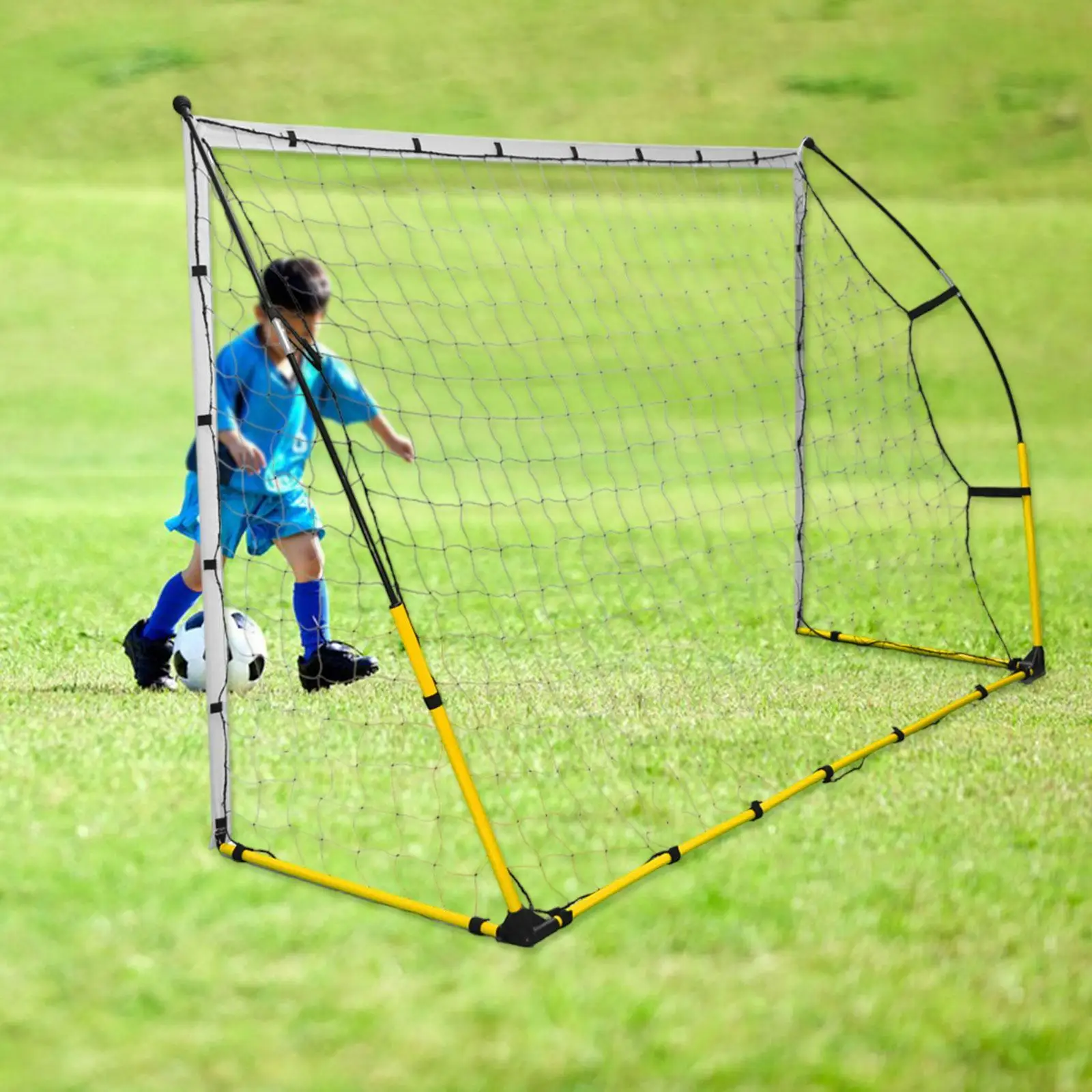

Kid Soccer Goal Easy Assembly Training Equipment Practice Kids Toy Football Goal for Games Park Sport Indoor and Outdoor Garden