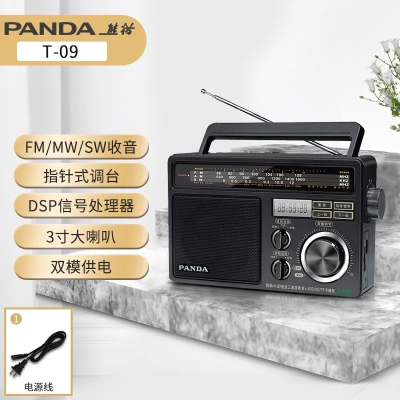 PANDA T-09 Radio U Disk TF Card MP3 Player FM Medium Wave