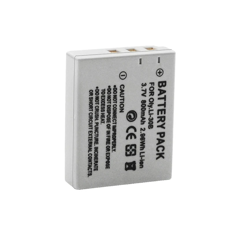 DVISI 3.7V 800mAh LI-30B 30B Camera Battery for Olympus u-mini u500 u-minis