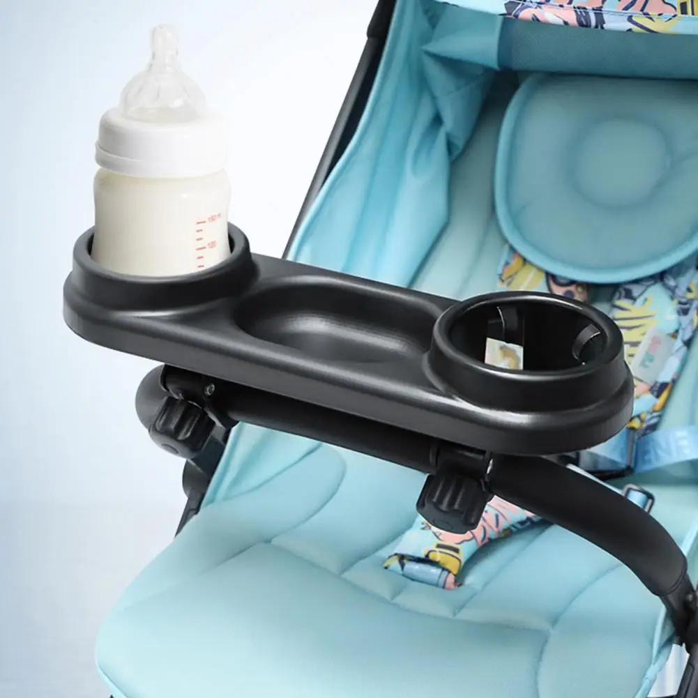 Piring Kereta Dorong Bayi Aksesori Kereta Dorong Universal Baki Makanan Ringan ABS Setrip Penyangga Elastis Bawaan untuk Bayi