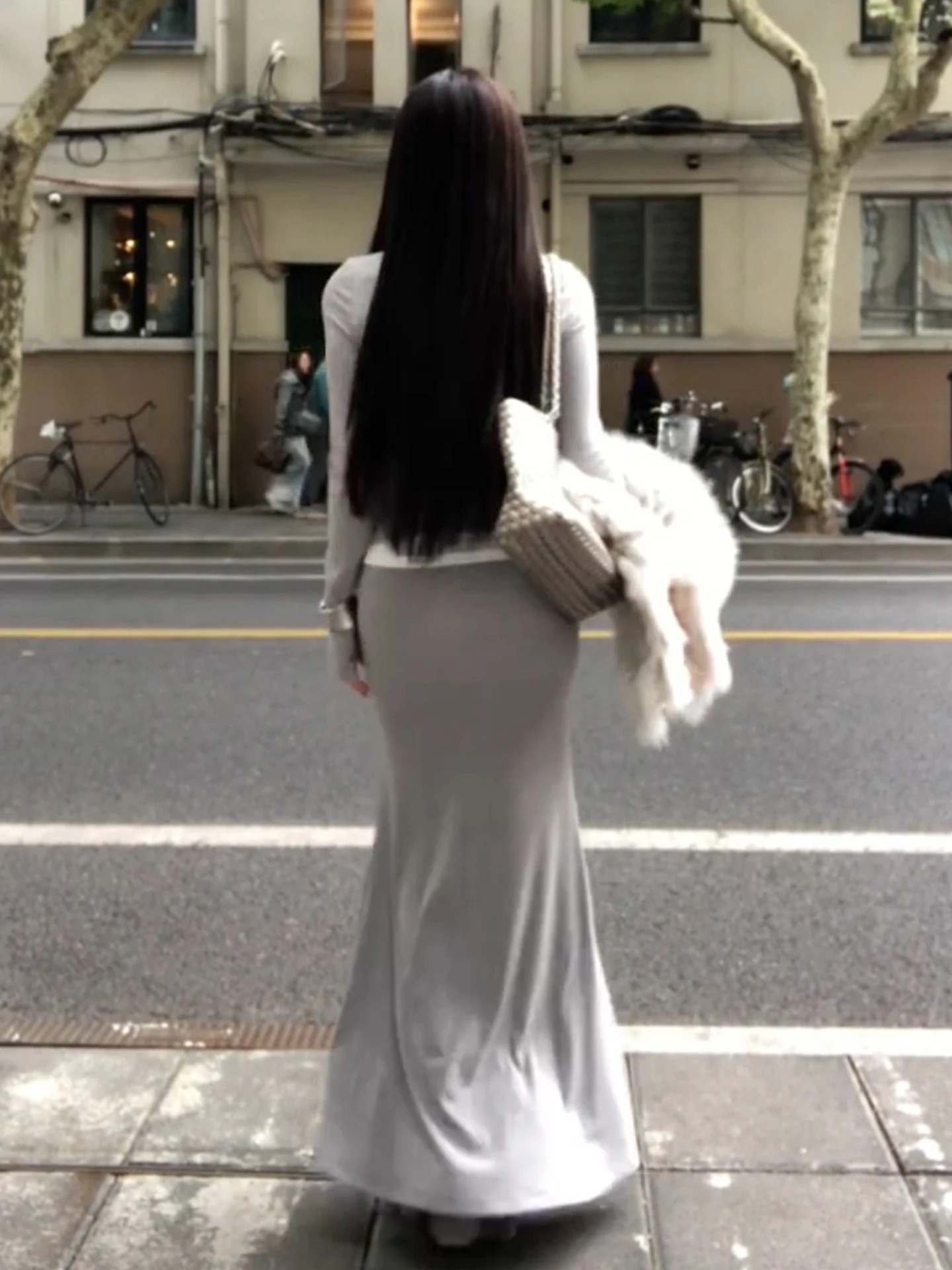 ay Vita alta Slim Fit Lungo Sve Dr Set Donna Autunno Inverno Nuovo Sle Coreano Sle f Gonna Ensemble