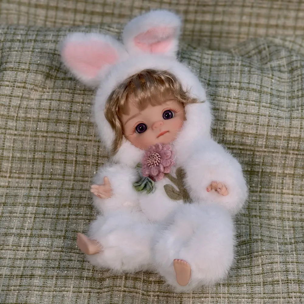 Cloveray 25 سنتيمتر الأصلي كامل الجسم دمية فينيل 10 بوصة سوبر لطيف أفخم أرنب نابض بالحياة دمية من الفينيل Kawaii دمية على شكل حيوان لعبة طفل هدية