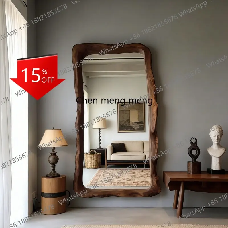 R134 European medieval full-length mirror French retro full-length against the wall household makeup special-shaped dressing mir