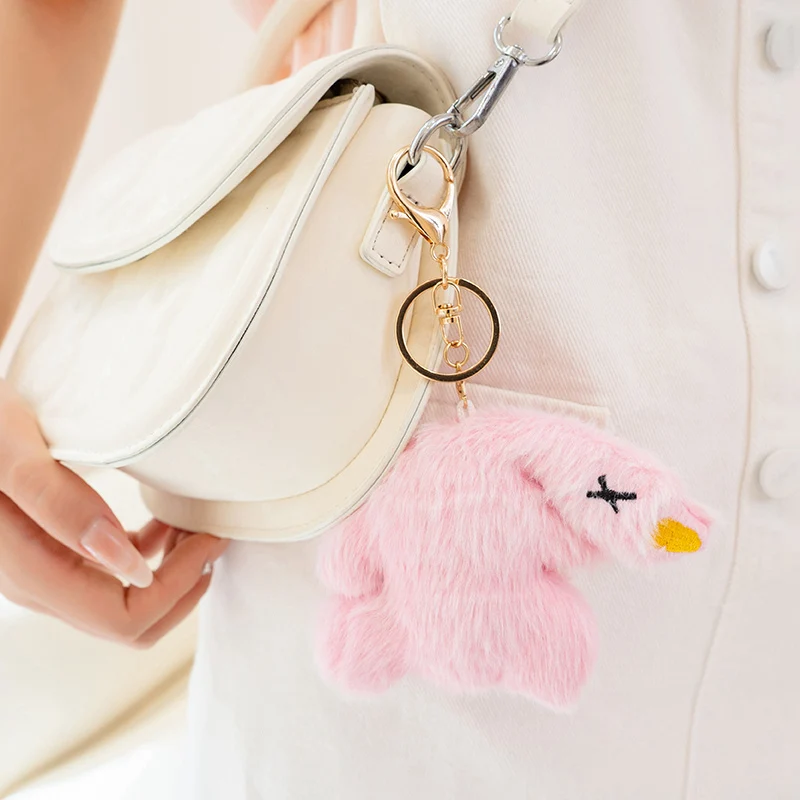 Temperature Controlled Color Changing Roasted Duck Stuffed Plush Toys Duck Hanging Pendants Creative Dolls For Gifts