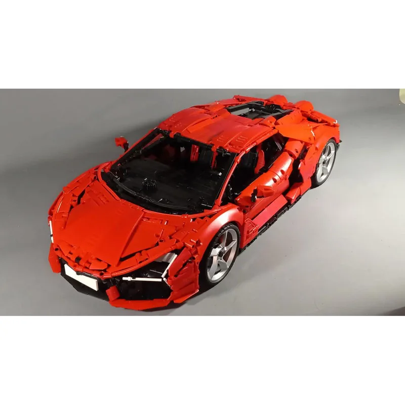 MOC- 205467   Rode Nieuwe Supercar Racewagen 1:8 Bouwsteen Model 4109 Onderdelen Onderwijs Jongen Kinderen Verjaardag Bouwstenen Speelgoed Gift