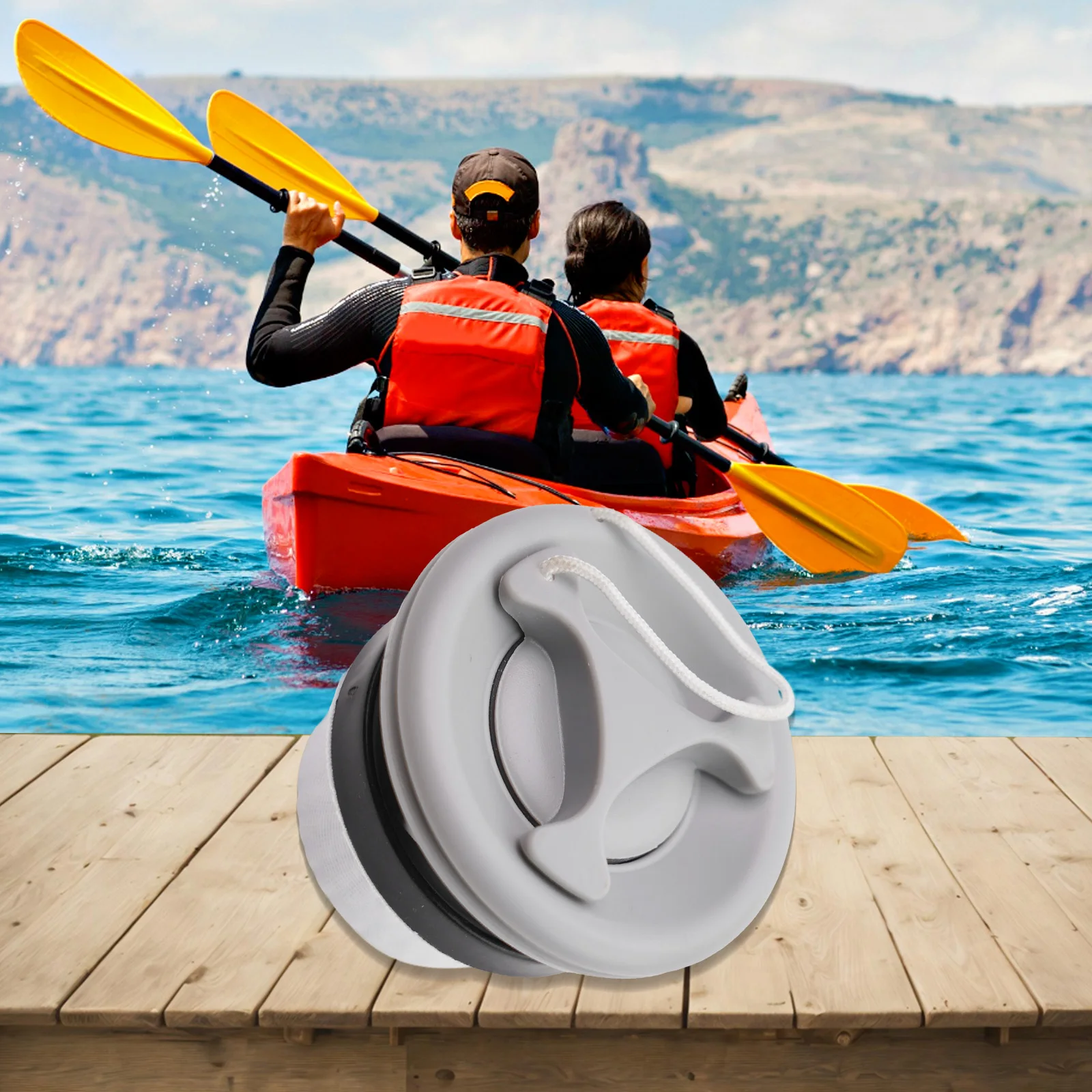 Buse de Valve d'air, Valve de gonflage, tapis de gymnastique de couleur grise, matière plastique, Valve d'air pour planche de surf, bateau, canoë, 1 pièce