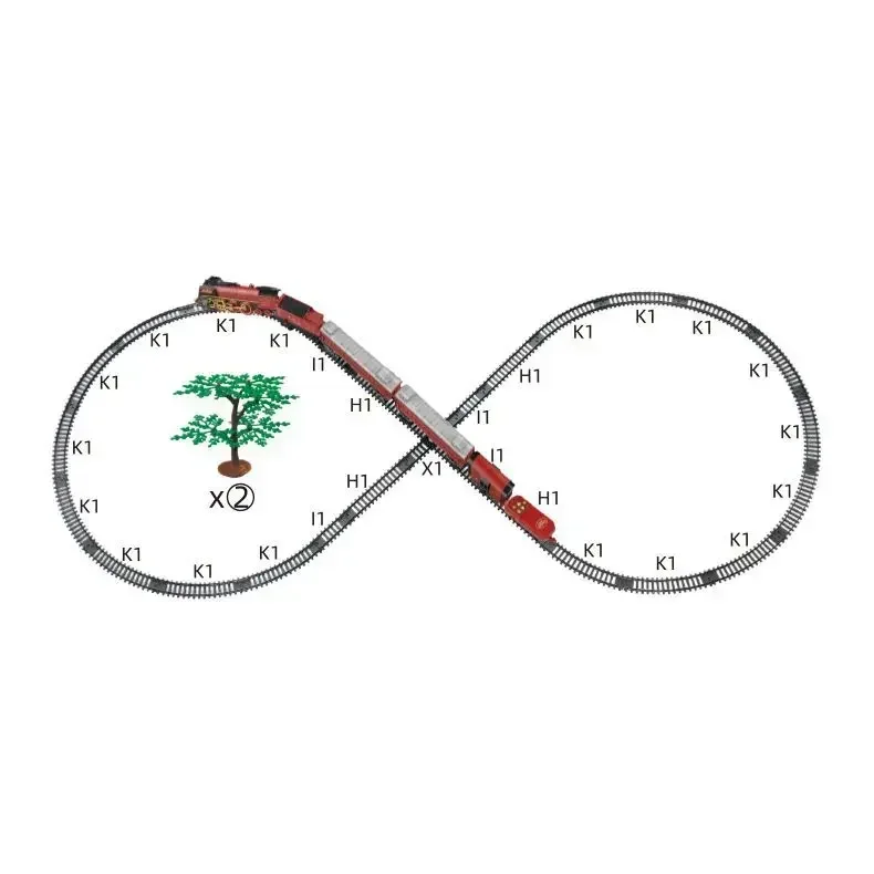 Perdagangan luar negeri mainan kereta uap retro mobil rel listrik model remote control lampu plus asap air seri Natal