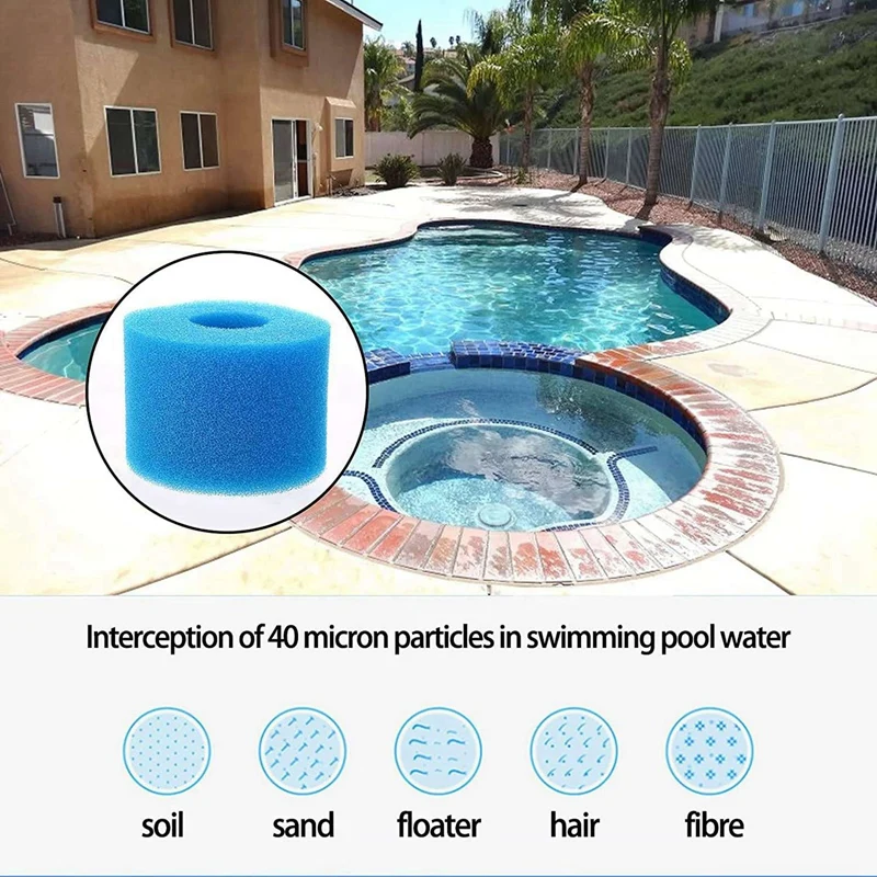 32Pc per Intex Pure Spa cartuccia filtro per vasca idromassaggio in schiuma lavabile riutilizzabile tipo S1