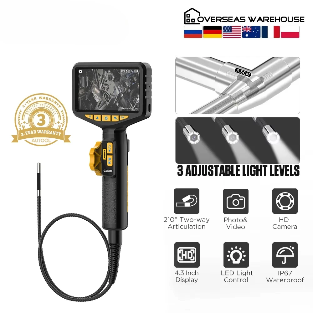 

Эндоскоп автомобильный SVB 305, двусторонний, 210° ° Эндоскоп 5.5 мм, инспекционная камера, качественная продукция