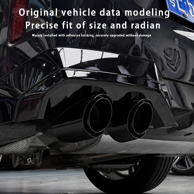 تصفيف السيارة الخلفي الشفاه المفسد الزاوية العادم تلميح الأنابيب الذيل الحلق Cvoer اكسسوارات الخارجي ملصق لسيارات BMW 5 Series G60 2024 +