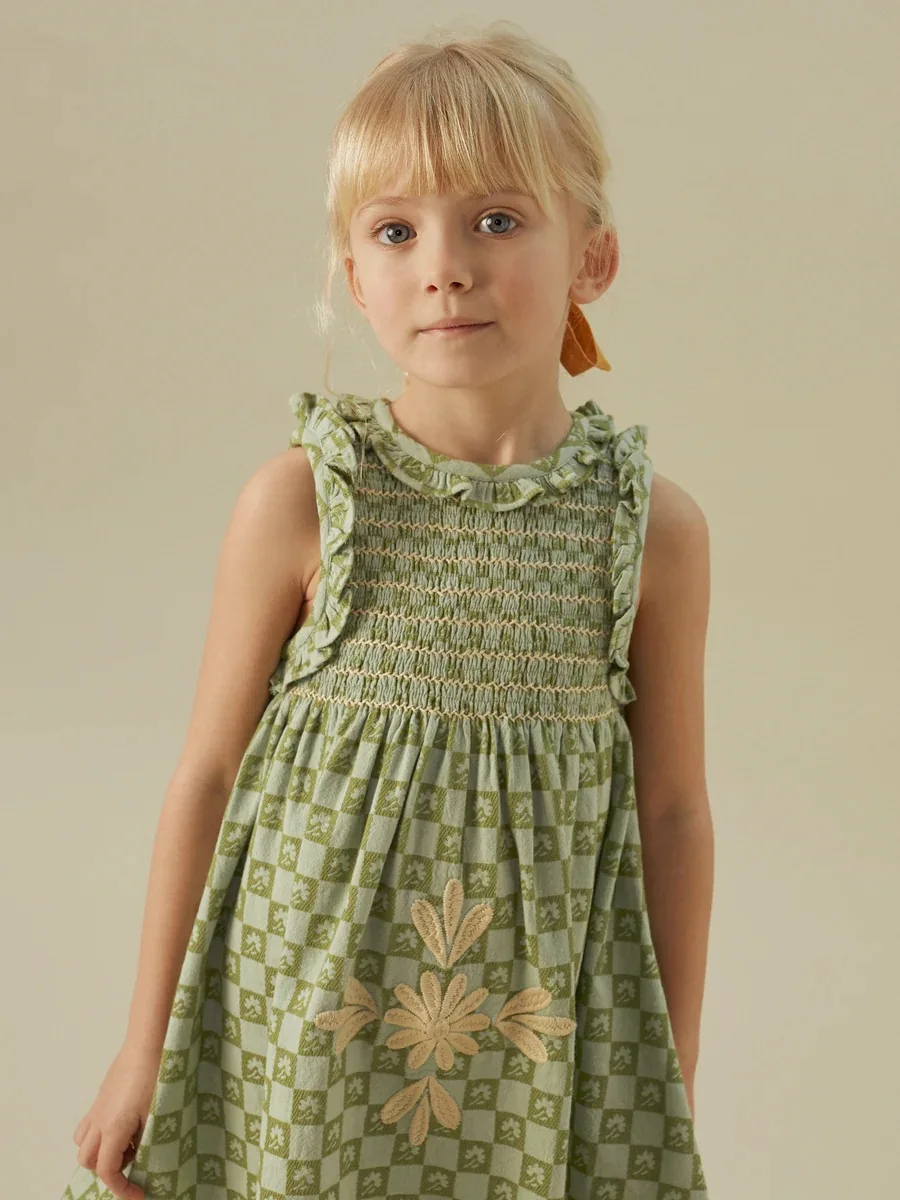 APO Girls Dress Girl kostium księżniczki sukienki wakacyjne Apolina haft spódnice dziecięce ubrania dziecięce 2 do 6 8 10 lat