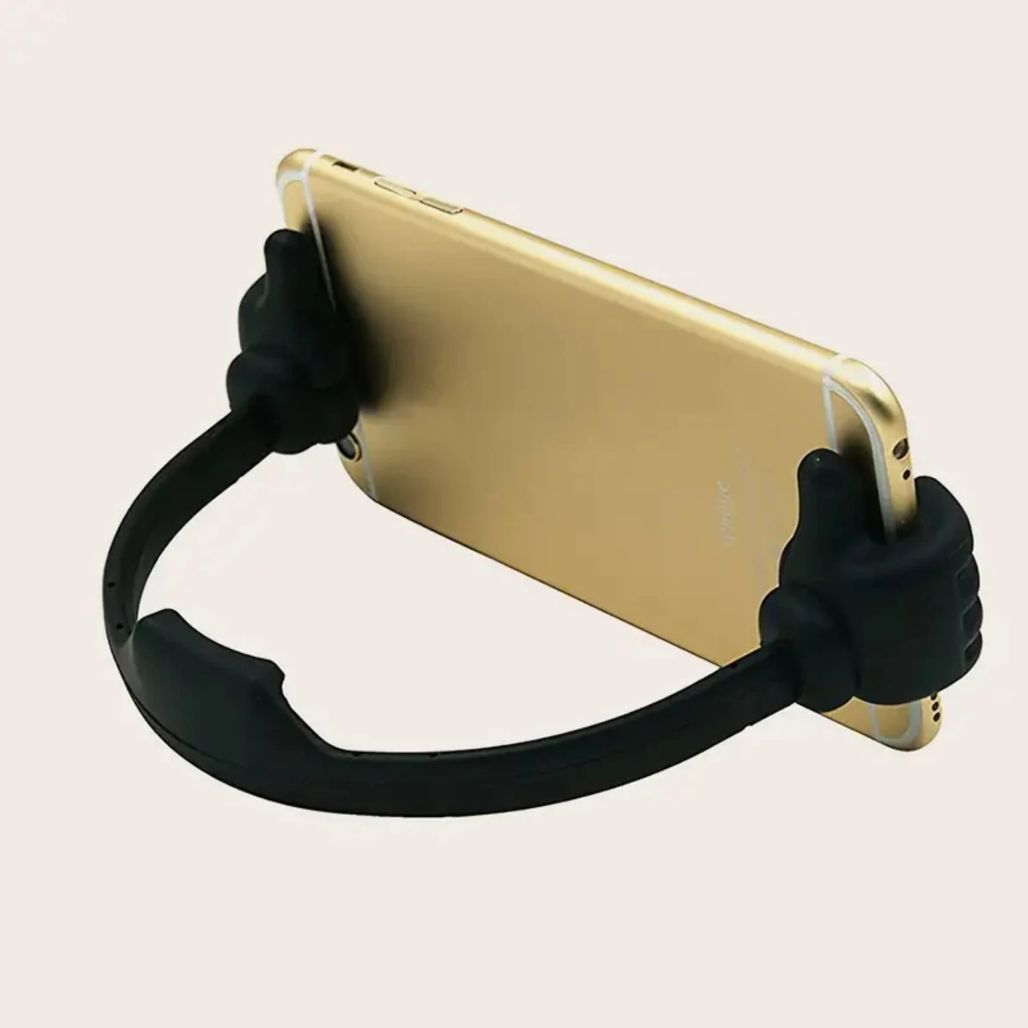 Lightweight, portable, and secure universal thumb holder for tablets and mobile phones. Adjustable design provides hands-free co