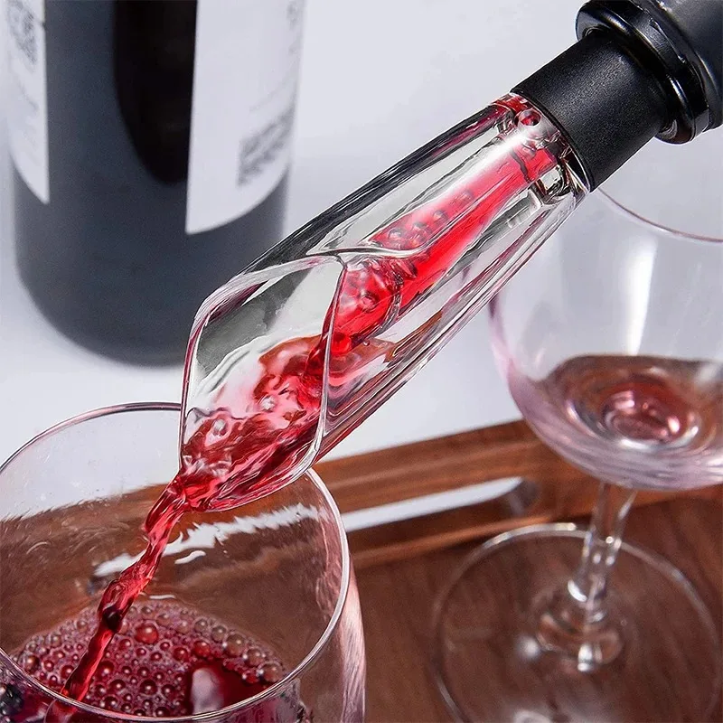 New Magic Wine Decanter Red Wine Aerating Pourer Spout Decanter Wine Aerator Quick Aerating Pouring Tool Pump Portable Filter