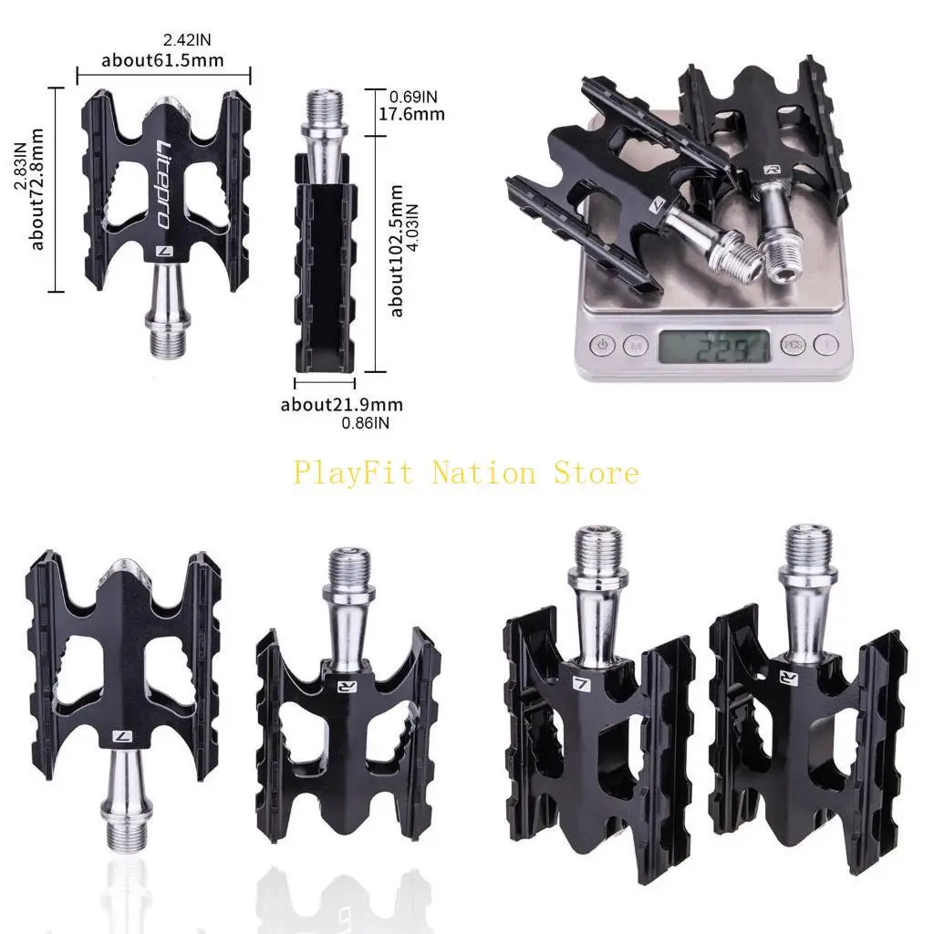 

242F 1 пара педалей для горного велосипеда, сверхпрочные нескользящие велосипедные педали из алюминиевого сплава