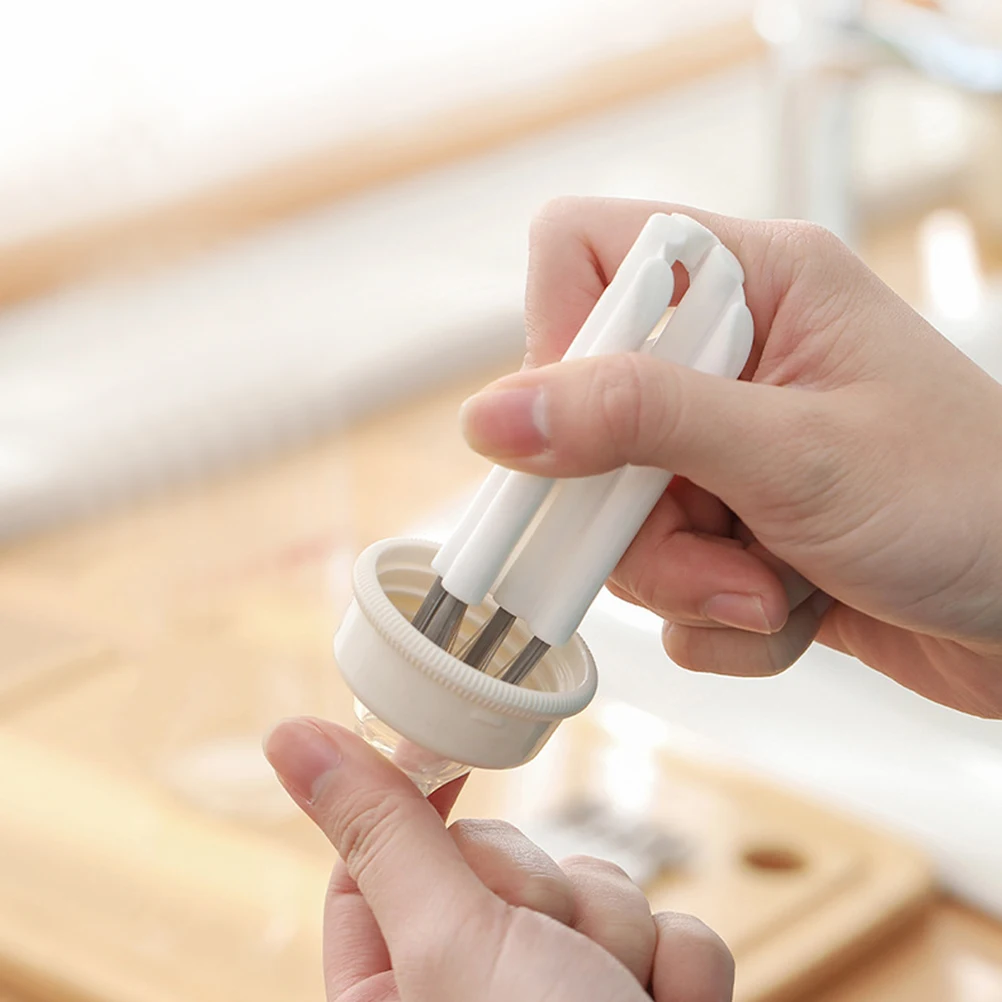 

Lid Cleaning Brush for Cup Lid Bowl Cover Spout Kitchen Tools Compact Multi Functional Fine Crack Cleaner
