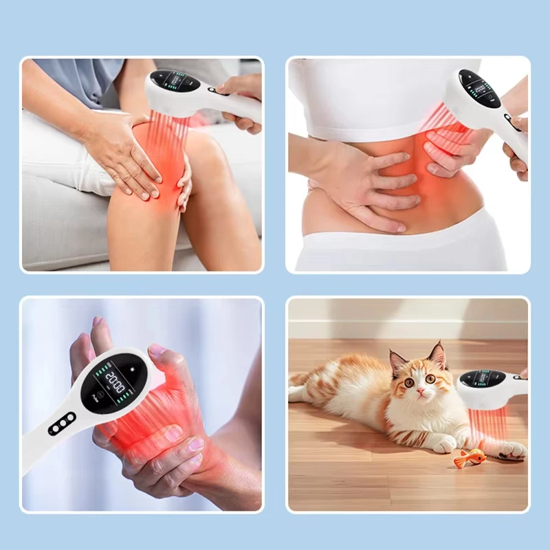 Dispositivo per terapia laser fredda Dispositivo per alleviare il dolore per terapia della luce a infrarossi 660nm 808nm per alleviare articolazioni, muscoli e schiena con occhiali gratuiti