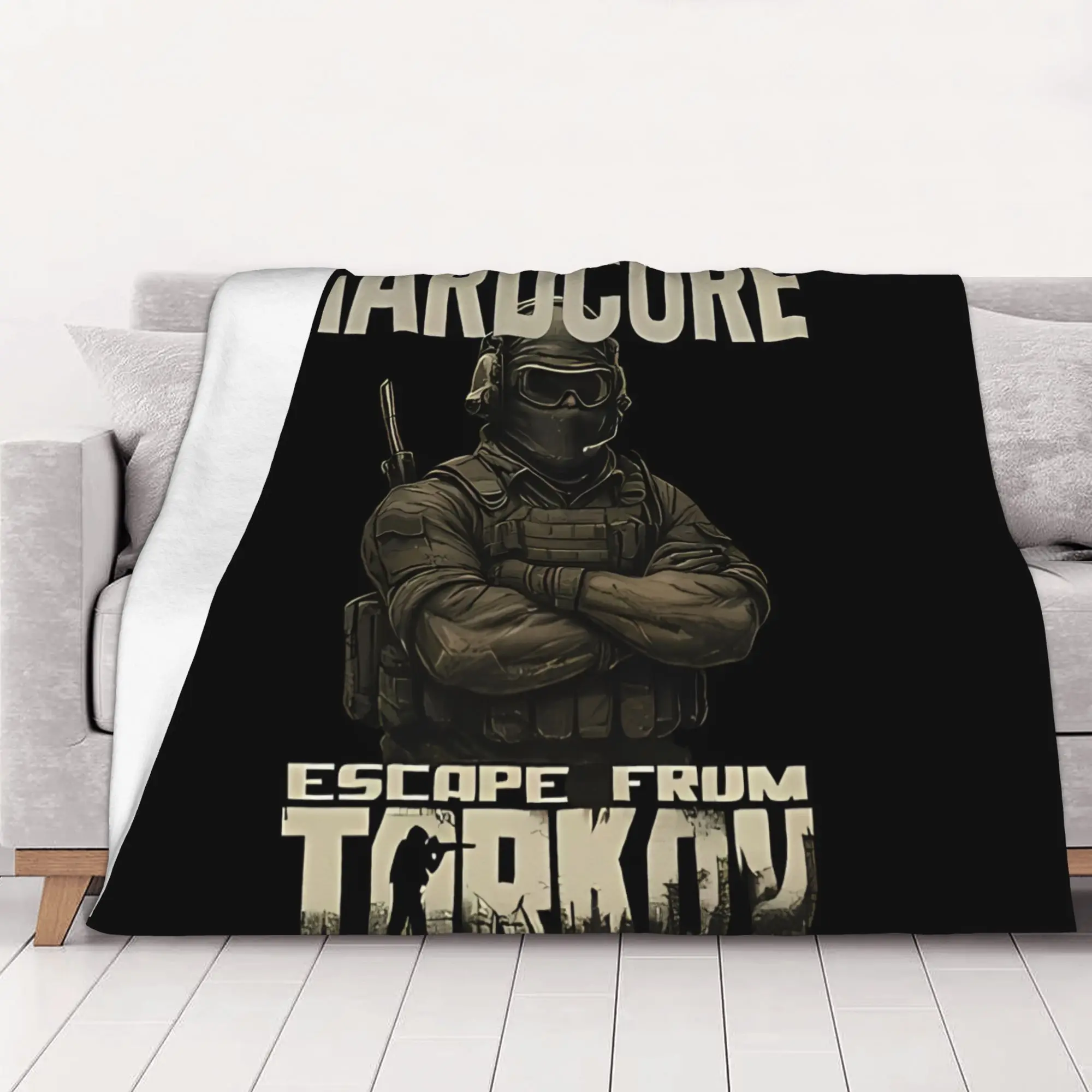 1PC HARDCORE Escape From Tarkov home room decorations Winter Blankets for Adults Bedding Home Interior Sofa Knee