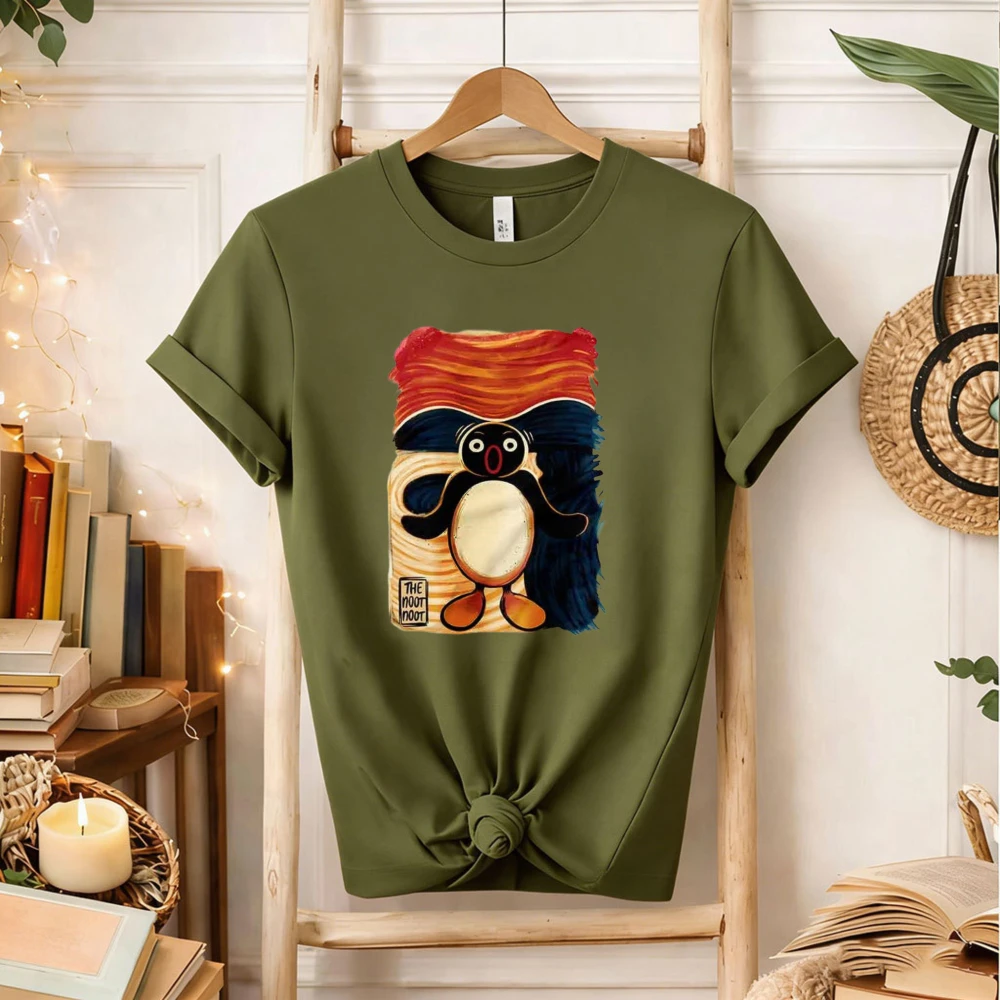 Noot Noot Madafakas Pingu Penguin Screaming Funny Top Tee Best Cute Gift Men Women Unisex Retro Style T Shirt Cotton Tee Tops