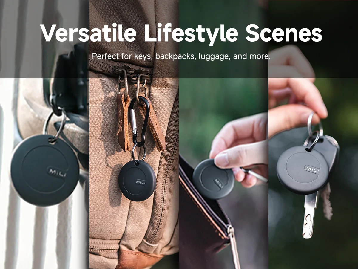 Nuovo MiLi Mitag Go Smart Tracker per ricerca e localizzatore di oggetti Android Funziona con Bluetooth Google Trova il mio dispositivo Air Tag anti-smarrimento