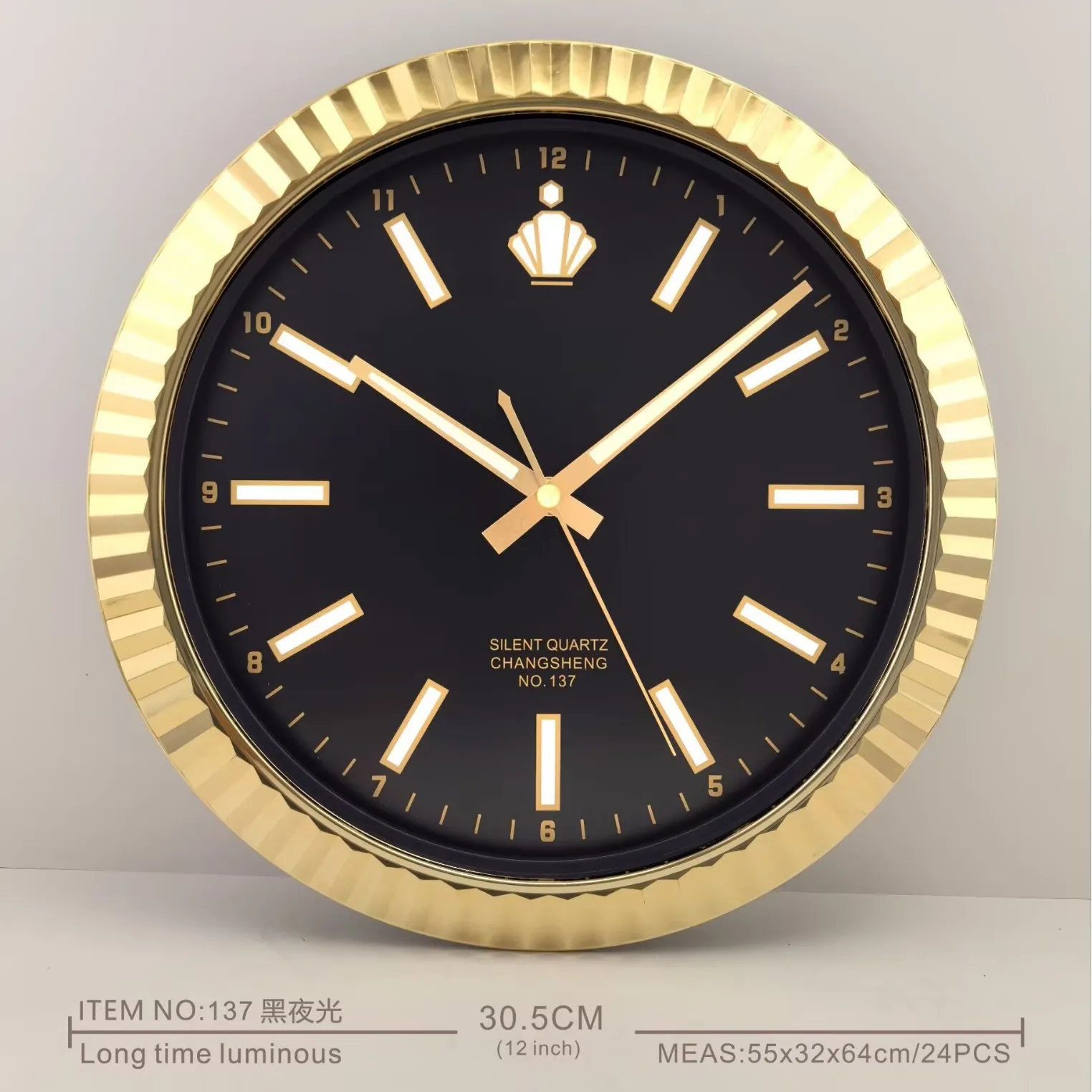 Modernes Design Ro l e Wanduhr Silent Quartz Needle Luxus Wanduhren Silent Sweep Second Home Kreative Water Ghost Wanduhr