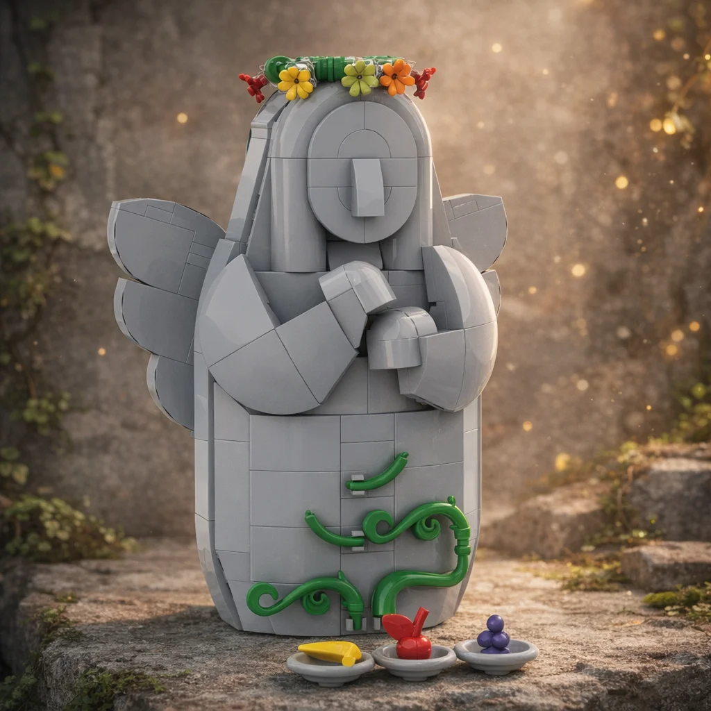 

MOC Goddess Statue Micro Building Blocks Mini Brick Sculpture Model Desk Decor Collection Gift