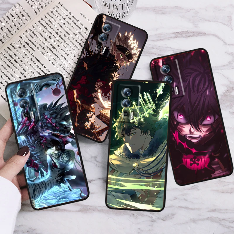 

B-Black C-Clover Anime Cool For Xiaomi Redmi 9A 9C 9AT 10C 9 9T 10 12C 13C A3 12 K60 A1 K50 K40 5G Black Soft Phone Case