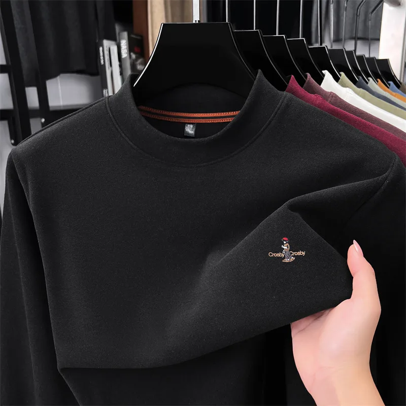 

High End Brand Hot Sales Men's O-Neck Long Sleeve Pullover Winter New Arrival Cartoon Embroid Warmth Fashion Handsome Menswear
