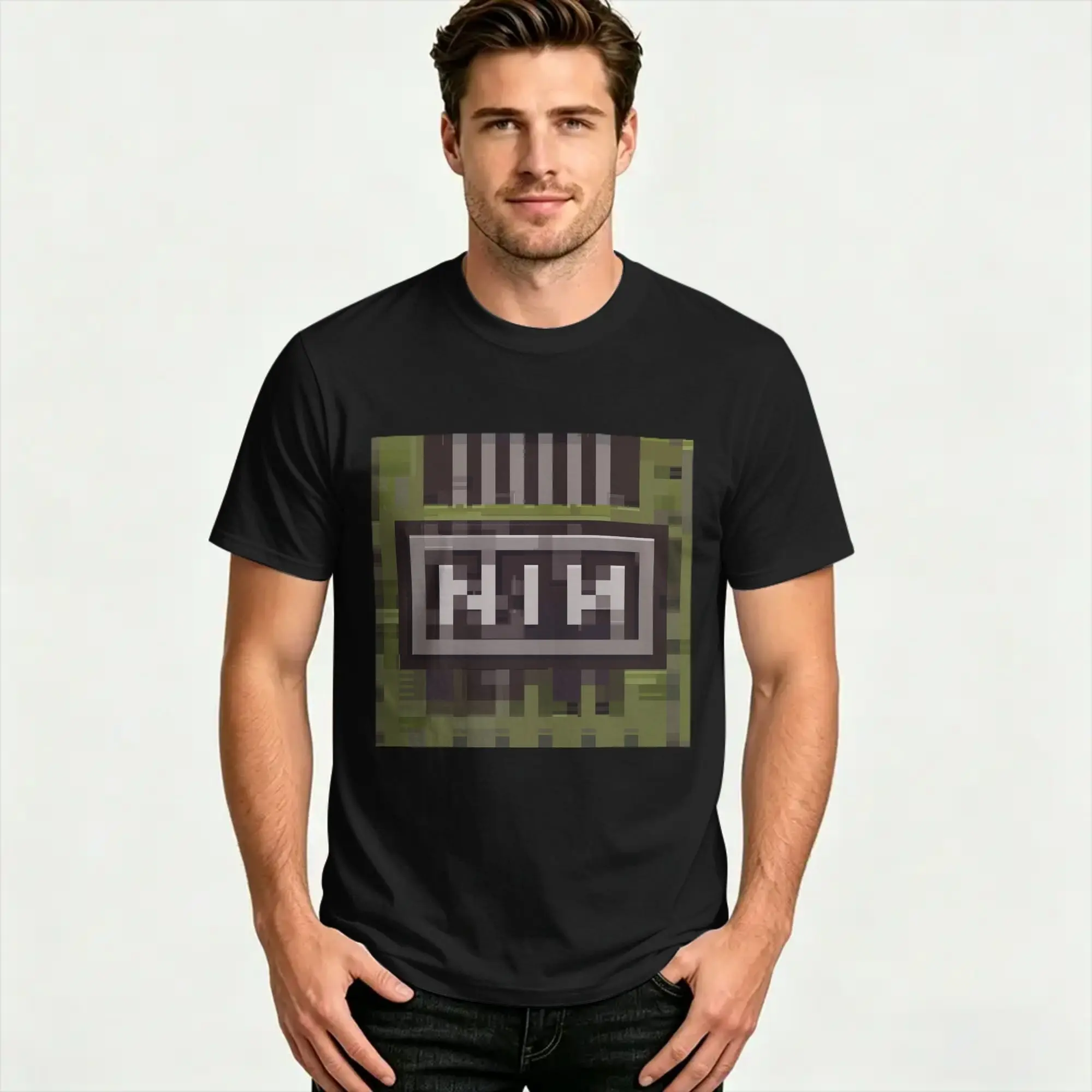 Quake + Nin 30Th Nine Inch Nails Cotton T-Shirt For Mens Summer  Y2K Basic T-Shirts Harajuku Tee Shirt Plus Size Casual Clothing