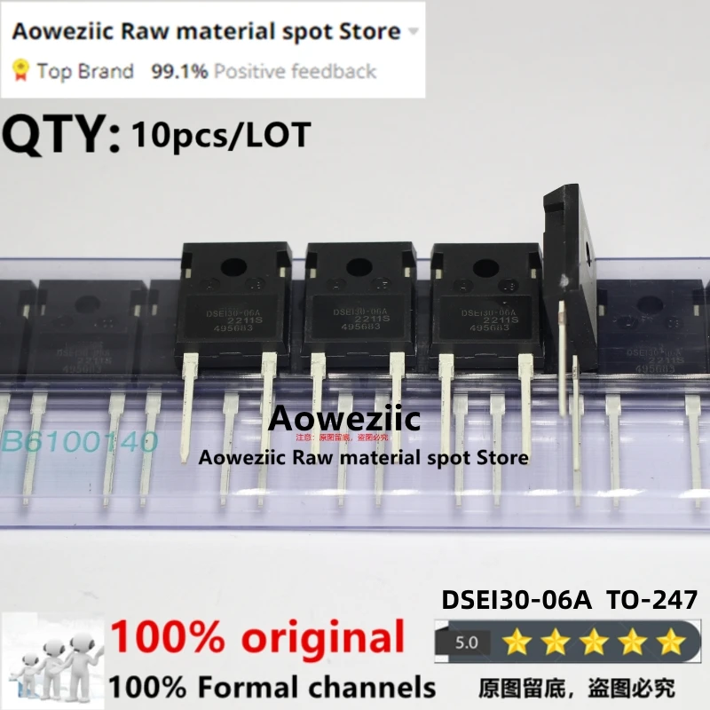 Aoweziic 2023+ 100% New Imported Original DSEI30-06A DSE130-06A  DSEI30-12A DSE130-12A TO-247 Fast Recovery Diode 30A 600V 1200V