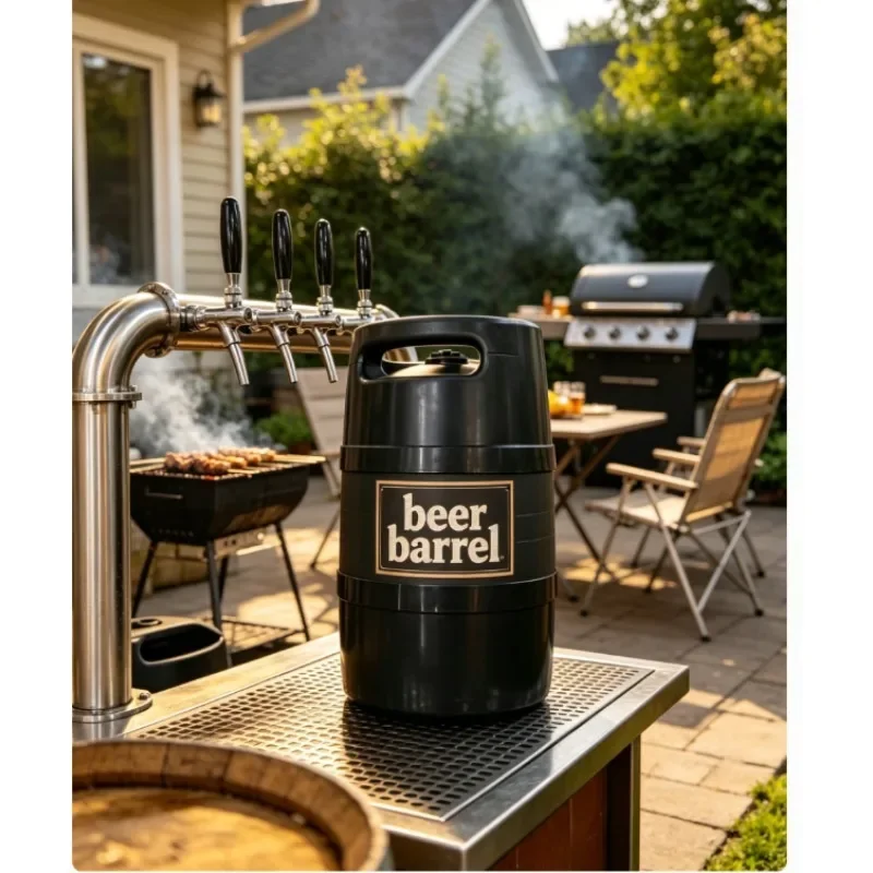 Beer Keg 3L 5L Portable Plastic Draft  Mini Home Brew Beer Barrel No CO₂ Required With High Barrier Inner Bag For Party Camping