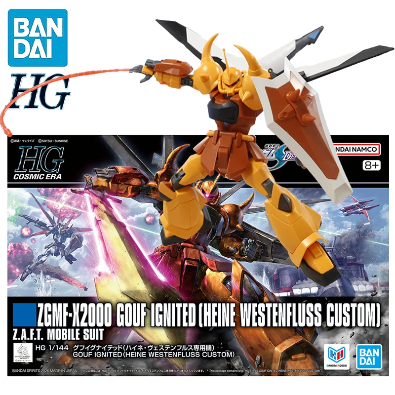 BANDAI HG 1/144 Mobile Suit Gundam SEED DESTINY ‌   ZGMF-X200 GOUF IGNITED [HEINE WESTENFLUSS CUSTOM] Figurine d'anime à assembler