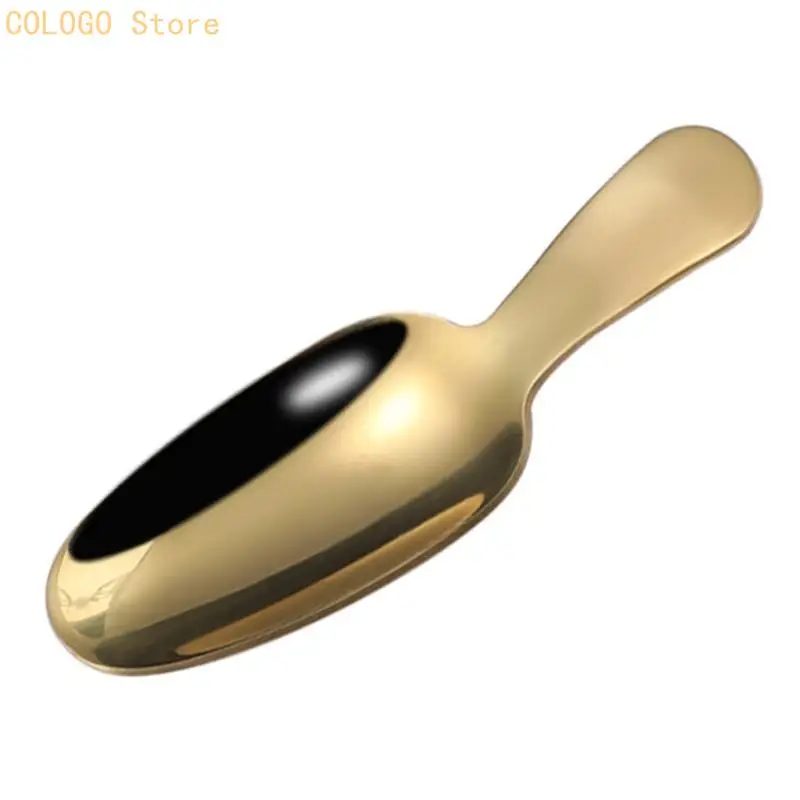 

Stainless Steel Teaspoons Short Handle Teas Coffee Spoon Sugar Spoon Ice Cream Spoon Condiment or Spices Spoon D0LD