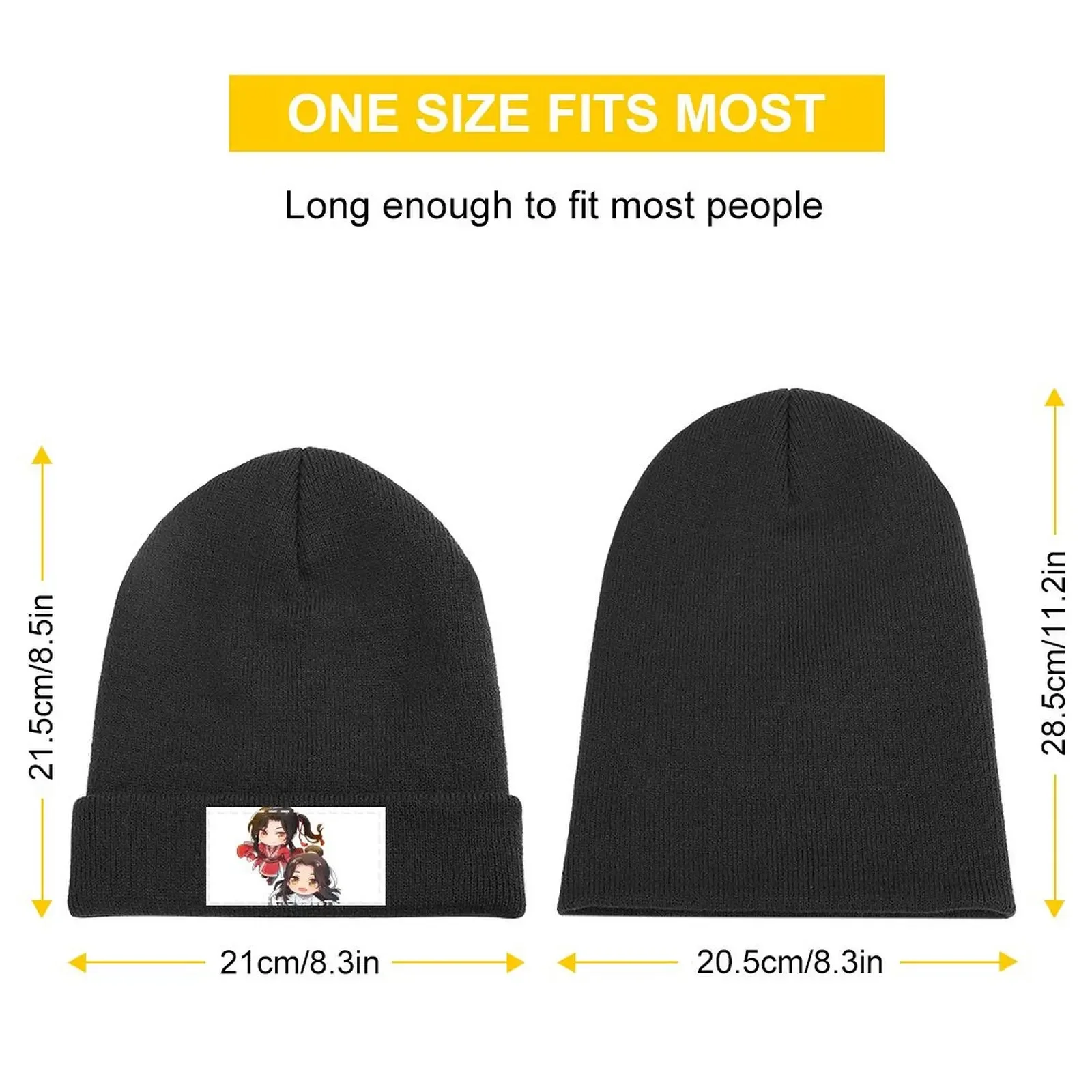 xie lian and hua cheng heaven officials blessing chibi Knitted Cap Anime funny hat Women's Beach Outlet 2025 Men's