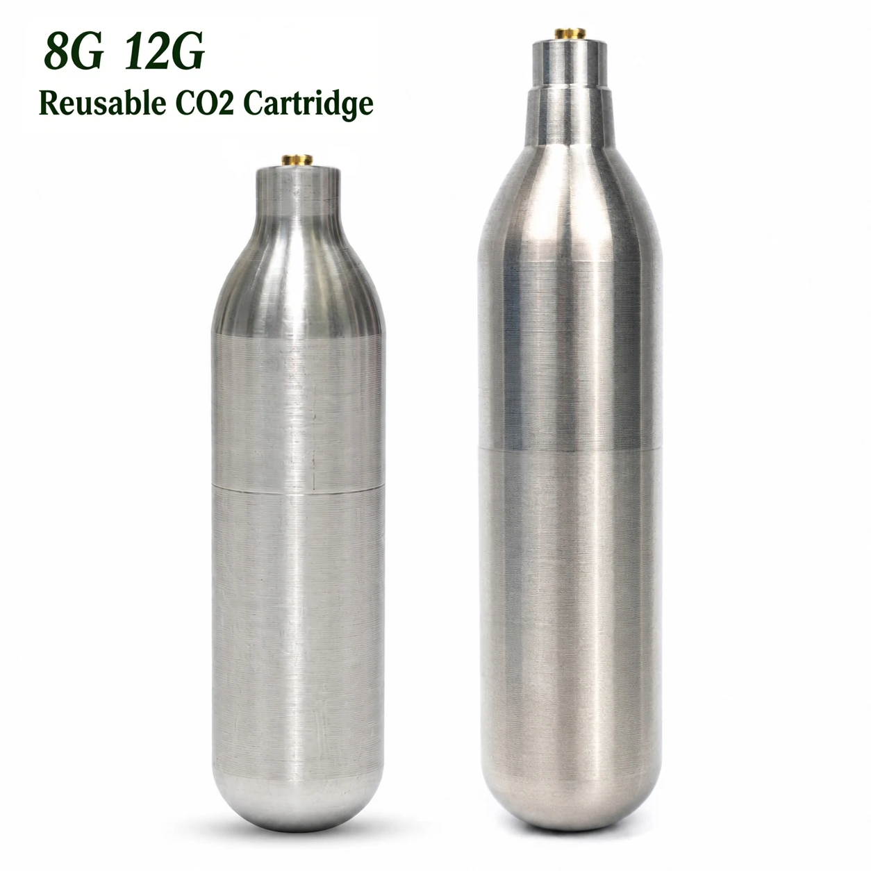 Reusable CO2 Cartridge Refillable CO2 Capsule 8g 12g Steel Cylinder for Pneumatic Tools Air Duster Bike Tire Inflator Soda Maker