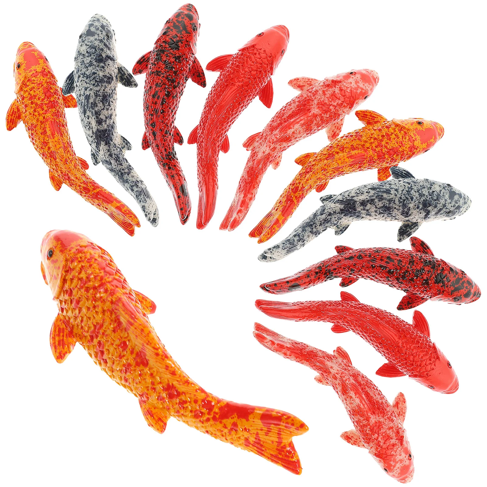 

20 Pcs Koi Decorations Simulated Fake Fish Tanks Decorate Decorative Figure Small Resin Lovely Goldfish Compact Aquarium Toy