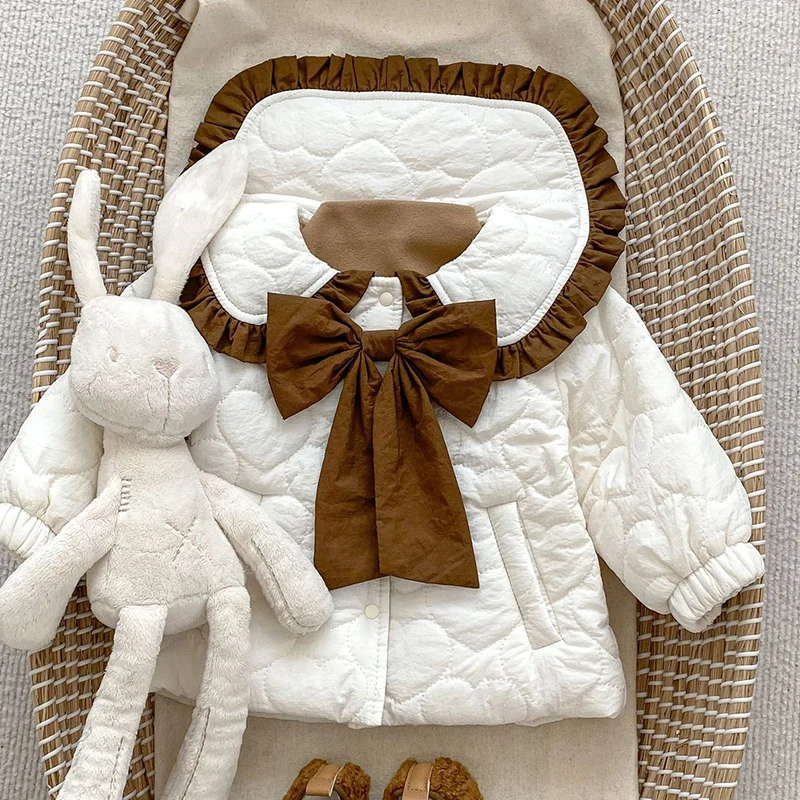 Winter Infant Baby Girls Thicken Warm Jacket Coat Newborn Baby Girls Plush Cardigan Coat Children Thicken Warm Clothes