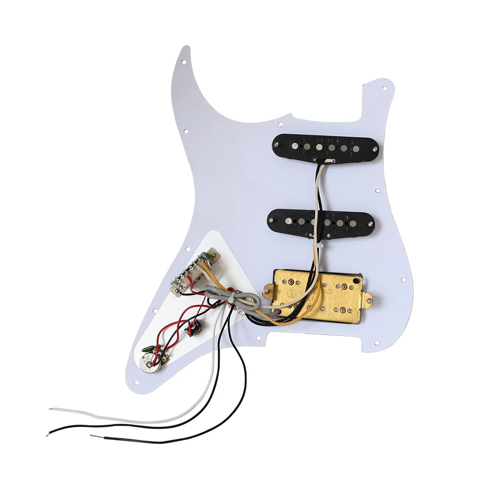 SSH Pickguard مع لاقط جيتار Alnico 5 مع تقسيم الملف محملة بسلك مخدش مسبقًا 500K مجموعة وعاء كبير أجزاء الجيتار #3