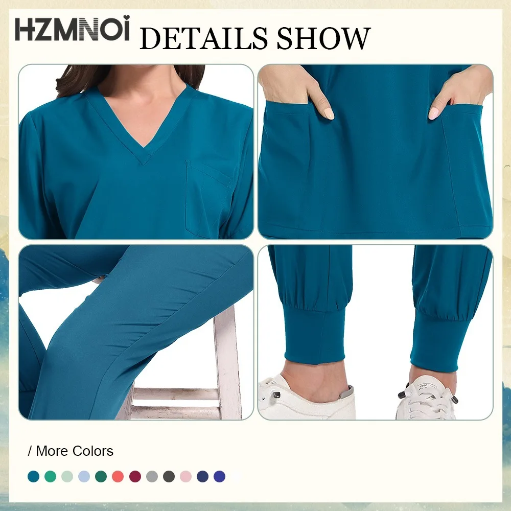 Uniformi mediche unisex Uomo Donna Abbigliamento infermieristico Costume di bellezza Infermiera Scrub Set Dottore Dentista Abbigliamento da lavoro Clinico Top Pantaloni